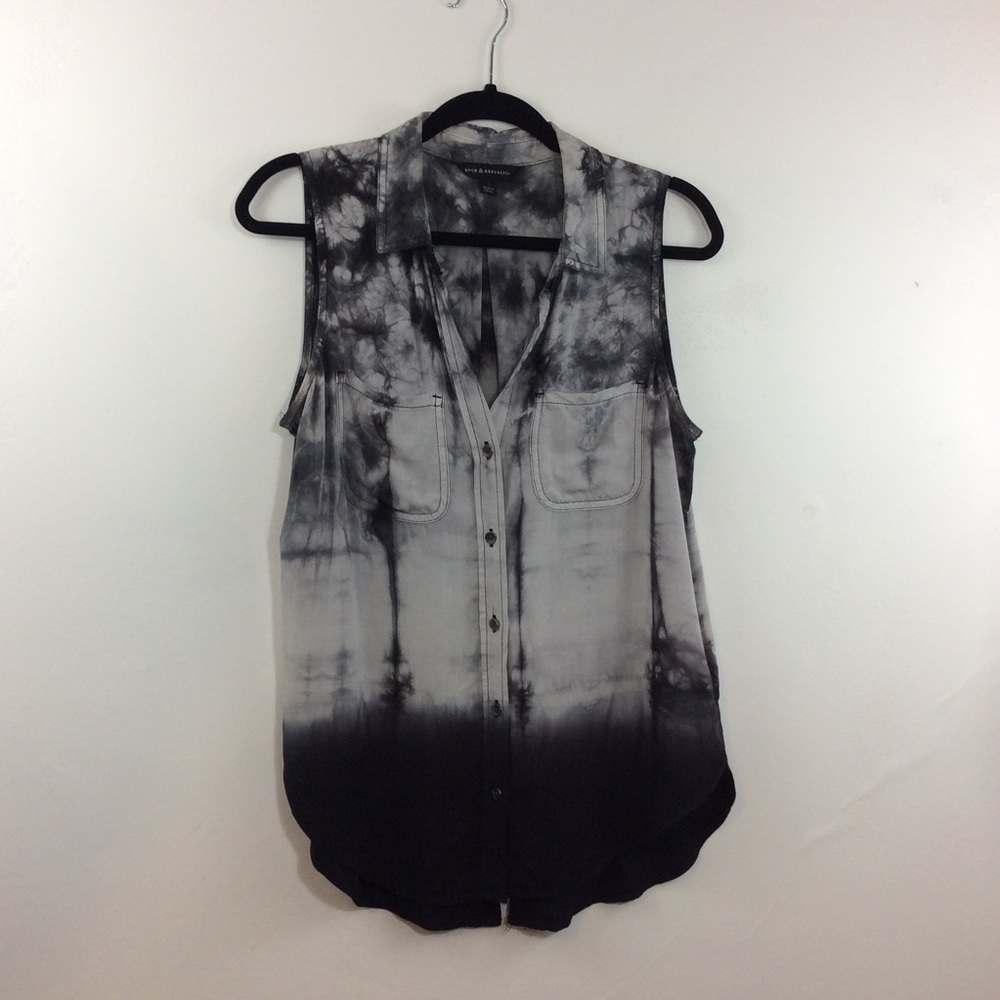 Rock&Republic| sleeveless| button down